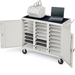 Bretford Notebook Storage Cart-24 Non-UL Listed-LAP24E-GM Ships Ready to Assemble