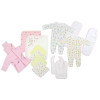 Bambini LS-0109 Newborn Baby Girls Layette Set, White Pink - Newborn