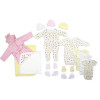 Bambini LS-0122 Newborn Baby Girls Layette Set, White Pink - Newborn