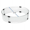 22 in. Round Glass Wind Screen Clear