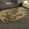 9 x 12 ft. Hand Tufted Floral Rectangle Wool Area Rug Gold