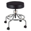 Safco Products Company Lab Stool- Low Base w-Screw Lift- 23in.x23in.x17in.-25in.- Black