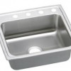 18 Gauge Stainless Steel 22 x 19.5 x 5.5 in. Single Bowl Top Mount Sink