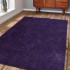 5 x 8 ft. Hand Knotted Gabbeh Silk Solid Rectangle Area Rug Purple