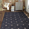 8 x 11 ft. Hand Knotted Gabbeh Silk Contemporary Rectangle Area Rug, Charcoal & White