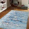 1 ft. 8 in. x 2 ft. 10 in. Machine Woven Crossweave Polyester Oriental Rectangle Area Rug Blue