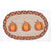 Harvest Pumpkin Printed Swatch Oval Rug, 7.5 x 11 in.