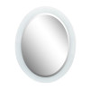 Bellaterra Home 23 in. Oval Frosted Frame Mirror