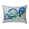 Betsy Drake 11 x 14 in. Multi Jellyfish Non-Corded Indoor & Outdoor Pillow