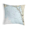 Betsy Drake 12 x 12 in. Estero Bay, Bonita Springs, FL Nautical Map Non-Corded Indoor & Outdoor Pillow