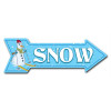 SignMission 8 x 24 in. Indoor & Outdoor Decor Direction Sticker Vinyl Wall Decals - Snow - 24 in.
