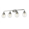 HomeRoots 11.75 x 36 x 6.75 in. Portsmith 4-Light Polished Nickel Vanity Light