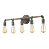 HomeRoots 6.25 x 28 x 5 in. Grayson 5-Light Antique Gray Vanity Light