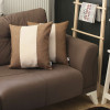 HomeRoots 18 x 18 x 1 in. Brown & White Center Pillow Covers, Set of 2