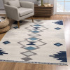 HomeRoots 8 x 11 ft. Navy & Ivory Tribal Pattern Area Rug