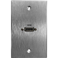 Comprehensive WPPT-HD1-AC HDMI SINGLE GANG PASS THRU W/ PIGTAIL SINGLE GANG ALUMINUM WALLPL