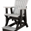 American Furniture Classics 48 x 27 x 40 in. OS Home & Office Fan Back Balcony Glider, Light Gray & Black