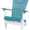 American Furniture Classics 41 x 29 x 35 in. OS Home & Office Fan Back Folding Adirondack Chair, Aruba Blue & White