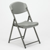Skilcraft Folding Chair - Supports Up To 350 lbs Charcoal Seat Back Gray Base