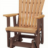 American Furniture Classics 42 x 27 x 33 in. OS Home & Office Fan Back Glider, Cedar & Tudor Brown