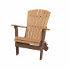 American Furniture Classics 41 x 29 x 35 in. OS Home & Office Fan Back Folding Adirondack Chair, Cedar & Tudor Brown