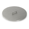 American Fireglass 19 in. Stainless Steel Cover for Round Drop-In Fire Pit Pan
