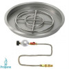 American Fireglass 25 in. Round Stainless Steel Drop-In Pan with Match Light Kit - Propane