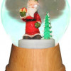 Alexander Taron Perzy Snowglobe Medium Santa with Tree & Wooden Base