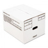 NSN 811500 Fiberboard Storage Box White - 12 x 14.75 x 9.5 in. - 25 Per Bundle