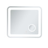 Elegant Decor 27 x 30 in. Lux Hardwired LED Mirror with Magnifier & Color Changing Temperature 3000K-4200K-6400K