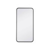 Elegant Lighting 18 x 36 in. Soft Corner Metal Rectangular Mirror Black