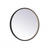 Elegant Decor 24 in. Pier 3000K, 4200K & 6400K LED Mirror with Adjustable Color Temperature in Black