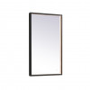 Elegant Decor 18 x 30 in. 3000K, 4200K & 6400K Pier LED Mirror with Adjustable Color Temperature in Black