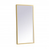 Elegant Decor 18 x 36 in. Pier 3000K, 4200K & 6400K LED Mirror with Adjustable Color Temperature in Brass