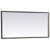 Elegant Decor 20 x 40 in. Pier 3000K, 4200K & 6400K LED Mirror with Adjustable Color Temperature in Black