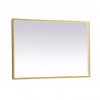 Elegant Decor 24 x 36 in. Pier 3000K, 4200K & 6400K LED Mirror with Adjustable Color Temperature in Brass