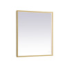 Elegant Decor 27 x 30 in. Pier 3000K, 4200K & 6400K LED Mirror with Adjustable Color Temperature in Brass