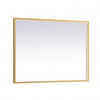 Elegant Decor 27 x 36 in. Pier 3000K, 4200K & 6400K LED Mirror with Adjustable Color Temperature in Brass