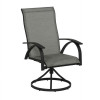 Living Accents Roscoe Black Steel Sling Swivel Chair Pack of 2