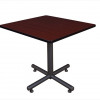 Regency 36 In. Square Kobe X Base Lunchroom Table - Mahogany