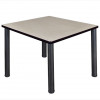 Regency 36 In. Square Maple Table & Black Post Legs