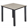Regency 30 In. Square Maple Table & Black Post Legs
