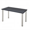 Regency 48 X 24 In. Kee Training Table - Grey & Chrome Post Legs