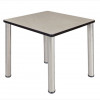 Regency 30 In. Square Maple Table & Chrome Post Legs