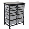 Luxor Double Row Mobile Bin Storage Unit
