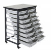 Luxor Double Row Mobile Small Bin Storage Unit