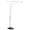 Ore Furniture 84 in. 5 Arms Arch Floor Lamp - White