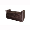 Ore Furniture 22 in. Brown Suede Shoe Storage Bench