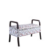 Ore Furniture 23.25 in. Cherry Blossom Wooden Arm Storage Bench