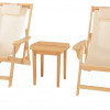 W Unlimited Romantic Collection Canvas Sling Chairs with Cup and Wine Holder and end table